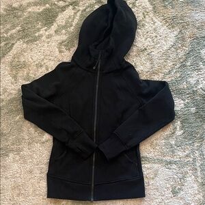 Lulu Lemon black scuba zip up hoodie